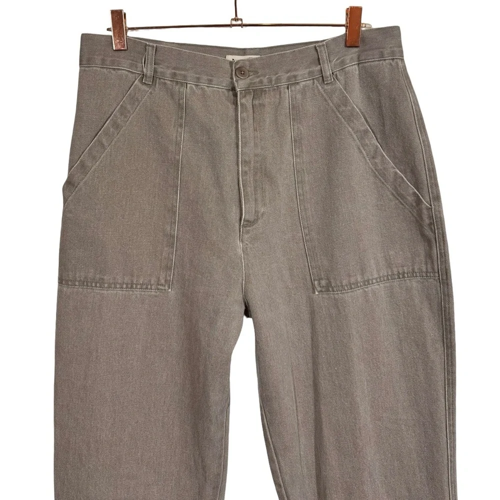 Djerf Avenue Straight-Leg Utility Pants in Taupe - Picture 4 of 14